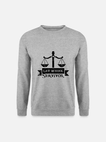 Cadeau de survivant d'école de droit - Sweat-shirt Unisexe - gris chiné
