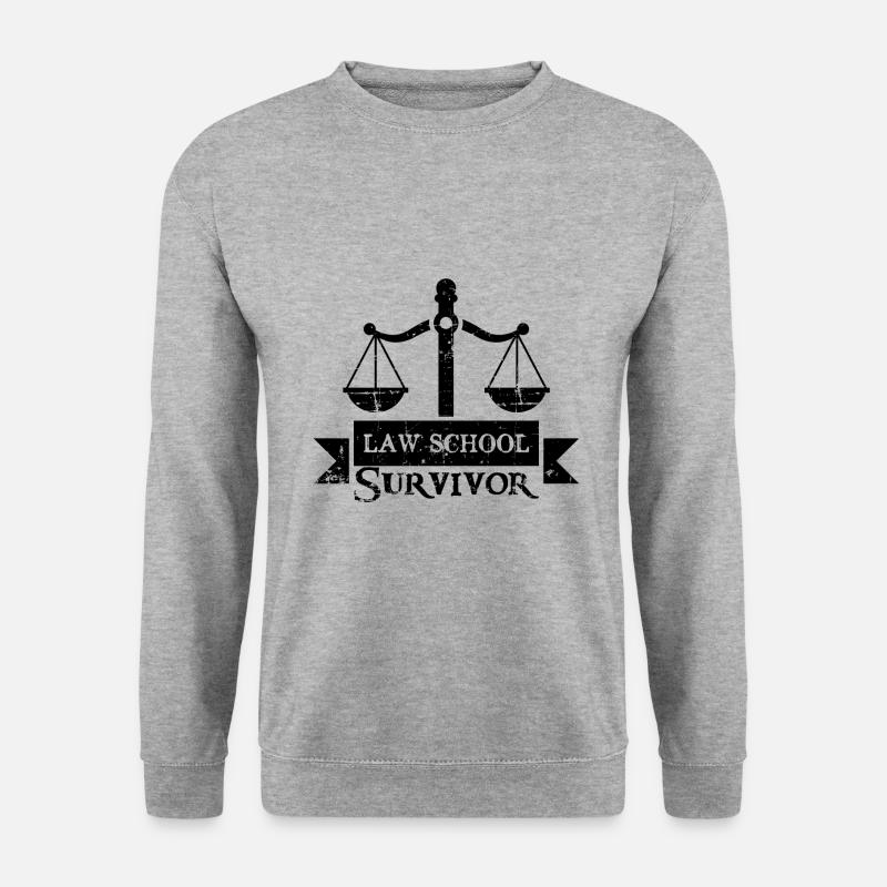 Law school Survivor Geschenk - Unisex Pullover - Weißgrau meliert