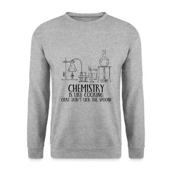 Chemie Chemistry Labor Spruch Student Geschenk - Sweat-shirt Unisexe - gris chiné - Devant - Alina (178cm) & Michal (187cm)