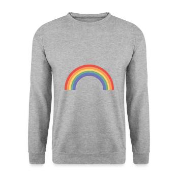 Rainbow lgbt gift - Unisex Sweatshirt - salt & pepper - Front - Alina (178cm) & Michal (187cm)