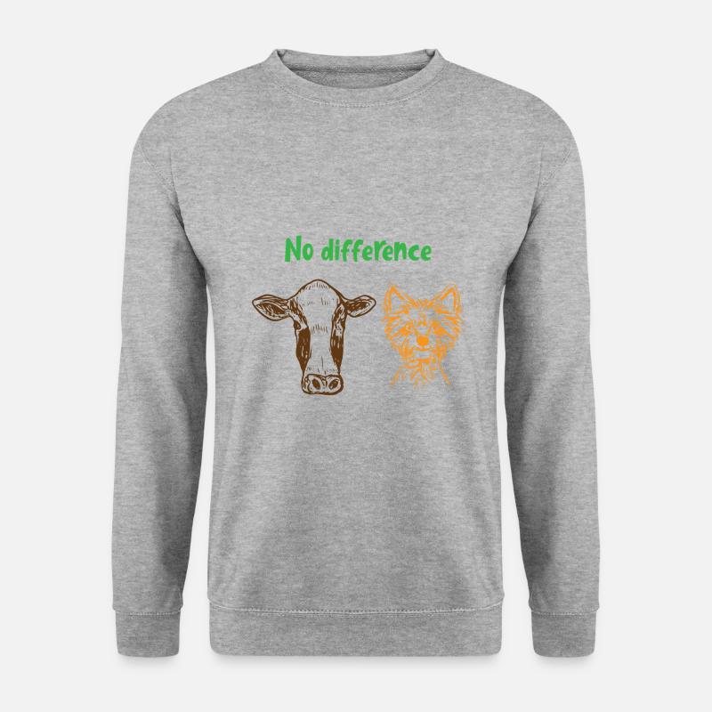 No difference Animal rights gift - Unisex Sweatshirt - salt & pepper