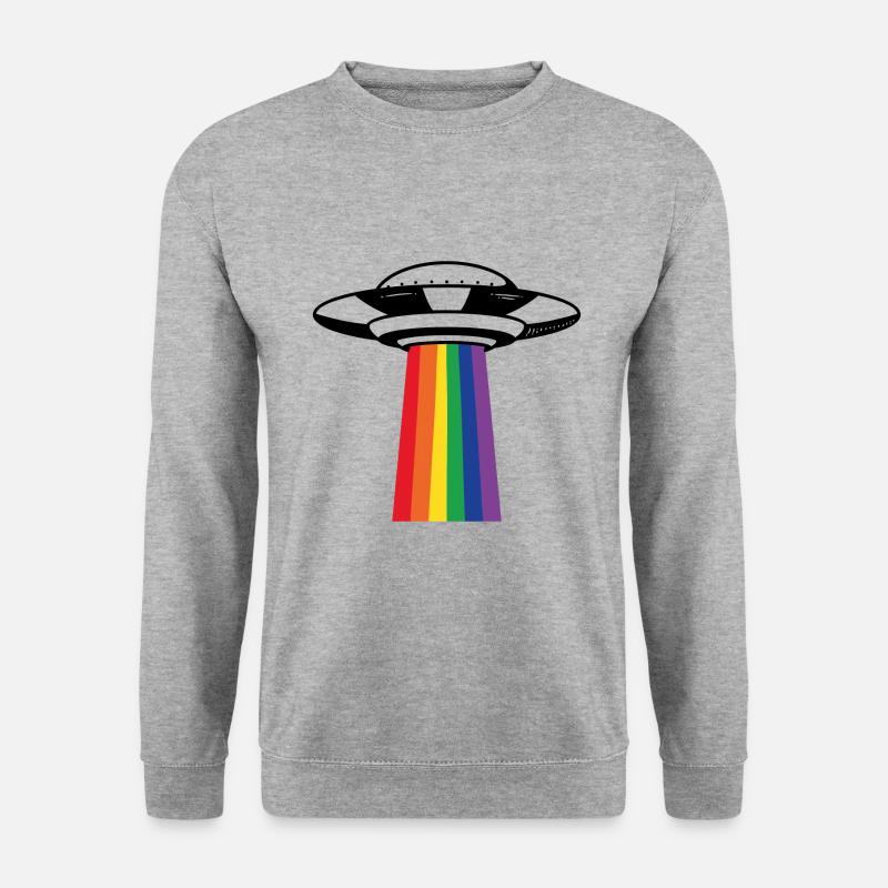 UFO lgbt human rights gift - Unisex Sweatshirt - salt & pepper