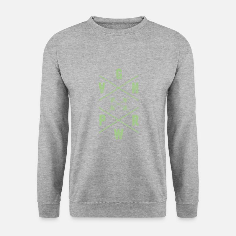 Vegan Power Geschenk - Unisex Pullover - Weißgrau meliert