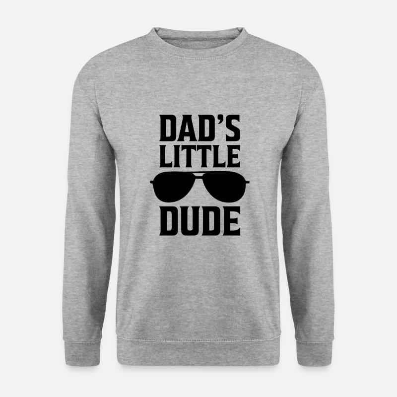 Dads little Dude Son Gift - Unisex Sweatshirt - salt & pepper