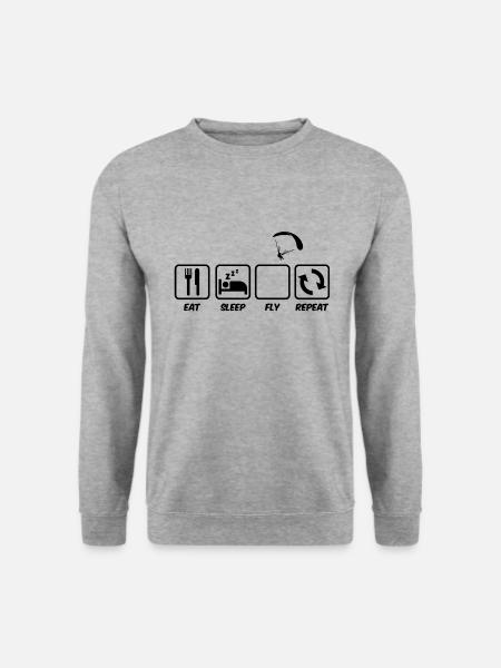Eat Sleep Fly Repeat - Unisex Sweatshirt - salt & pepper