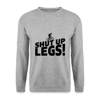 Shut up legs vélo cadeau vélo - Sweat-shirt Unisexe - gris chiné - Devant - Alina (178cm) & Michal (187cm)