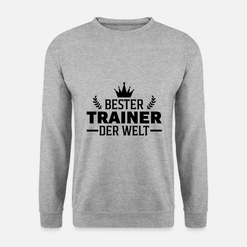 Bester Trainer der Welt Coach Geschenk - Unisex Pullover - Weißgrau meliert