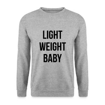 Light Weight Baby Motivation Cadeau - Sweat-shirt Unisexe - gris chiné - Devant - Alina (178cm) & Michal (187cm)