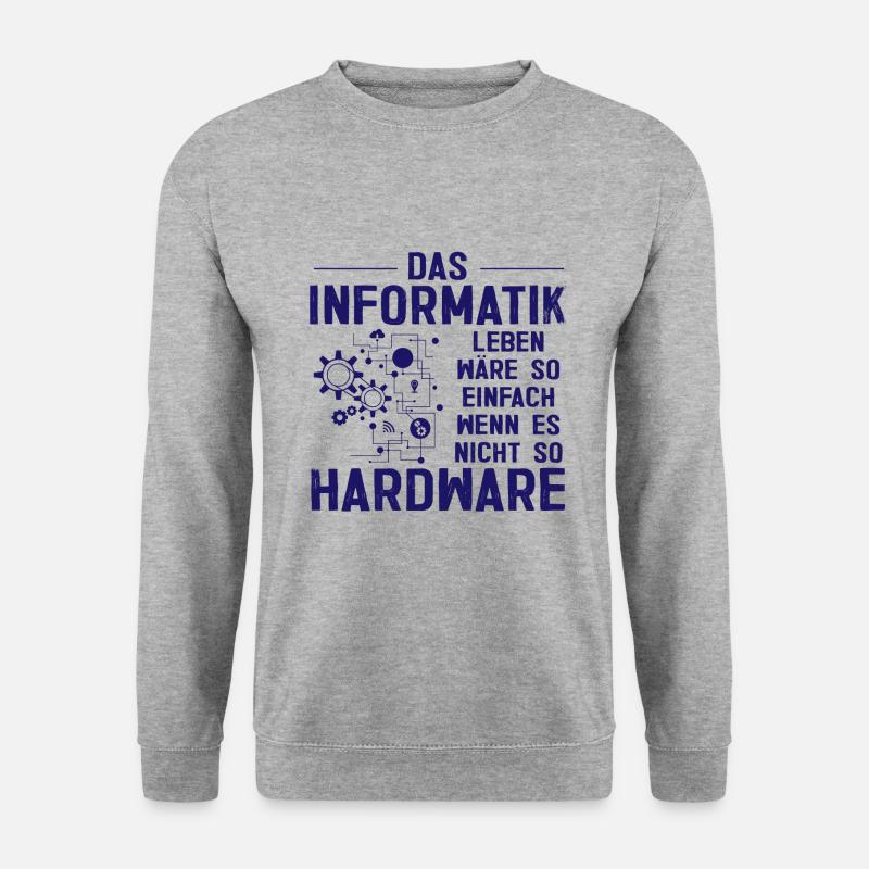 Informatik Hardware Programmierer Geschenk - Unisex Pullover - Weißgrau meliert
