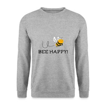 Bee beekeeper happy environmental protection gift - Unisex Sweatshirt - salt & pepper - Front - Alina (178cm) & Michal (187cm)