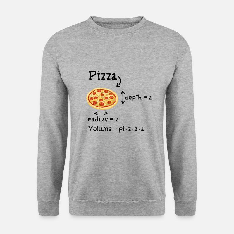 Pizza Pi Mathe Formel Geschenk - Unisex Pullover - Weißgrau meliert