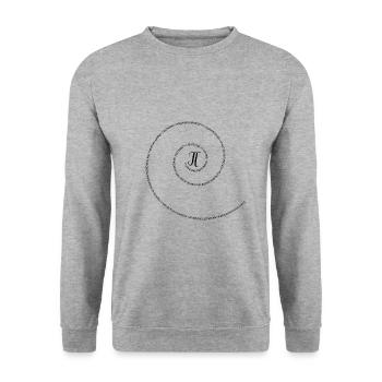 Pi circle number math math gift - Unisex Sweatshirt - salt & pepper - Front - Alina (178cm) & Michal (187cm)