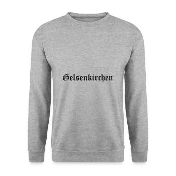 Gelsenkirchen Ruhrpott Ruhrgebiet Heimat - Unisex Pullover - Weißgrau meliert - Vorne - Alina (178cm) & Michal (187cm)