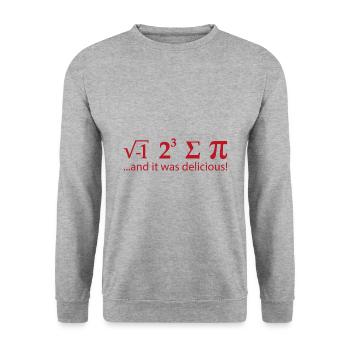 I ate some pie Pi Math Math Saying Delicious - Unisex Sweatshirt - salt & pepper - Front - Alina (178cm) & Michal (187cm)