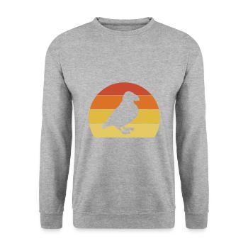 Puffin Puffins Lunde Puffin Vintage - Unisex Sweatshirt - salt & pepper - Front - Alina (178cm) & Michal (187cm)