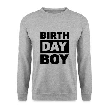 Cadeau d'anniversaire garçon anniversaire - Sweat-shirt Unisexe - gris chiné - Devant - Alina (178cm) & Michal (187cm)