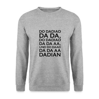 Bayern Bayerisch Humor Do Dadiad Geschenk - Unisex Pullover - Weißgrau meliert - Vorne - Alina (178cm) & Michal (187cm)