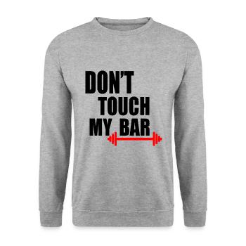 Dont touch my bar - Unisex Sweatshirt - salt & pepper - Front - Alina (178cm) & Michal (187cm)