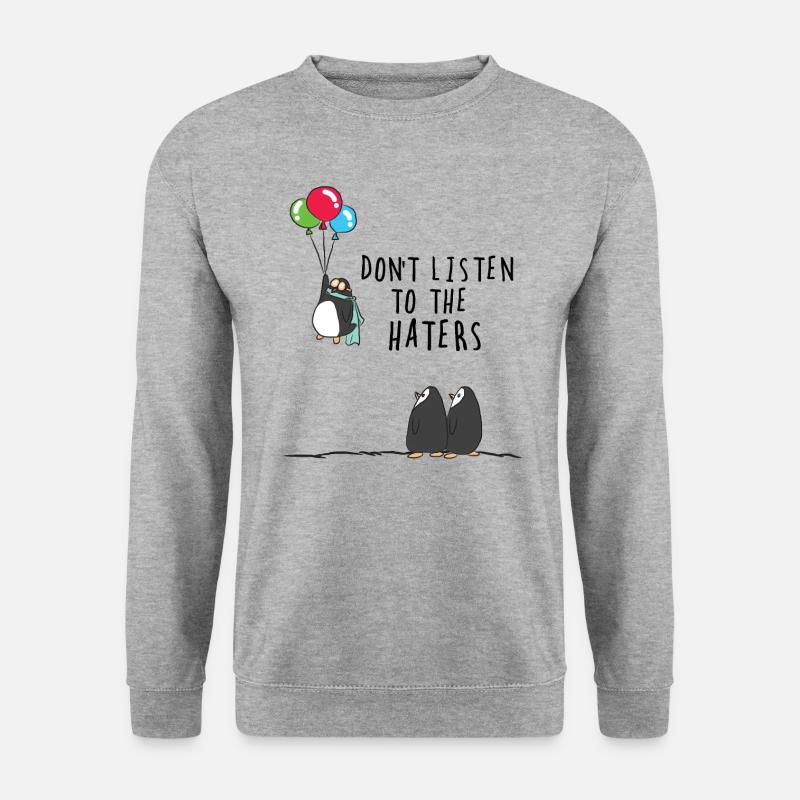 Haters - Unisex Pullover - Weißgrau meliert