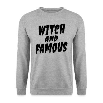 Halloween Hexe Hexe Hexen Humour Sorcière Et Célèbre - Sweat-shirt Unisexe - gris chiné - Devant - Alina (178cm) & Michal (187cm)