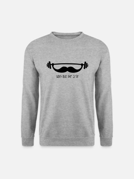 Workout like a Sir - Unisex Pullover - Weißgrau meliert