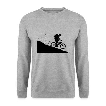 Mountain bikers - Unisex Sweatshirt - salt & pepper - Front - Alina (178cm) & Michal (187cm)