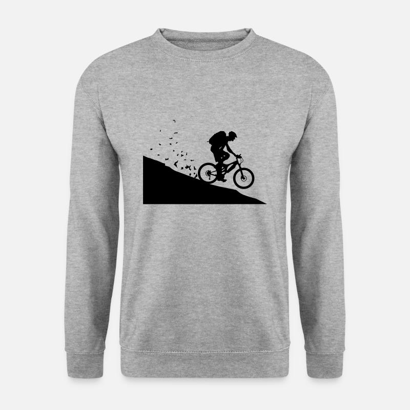 Mountainbiker - Unisex Pullover - Weißgrau meliert