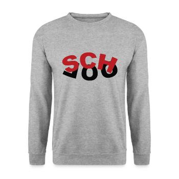Minimalismus Schule - Unisex Pullover - Weißgrau meliert - Vorne - Alina (178cm) & Michal (187cm)