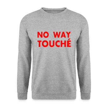 No way touché - Unisex Sweatshirt - salt & pepper - Front - Alina (178cm) & Michal (187cm)