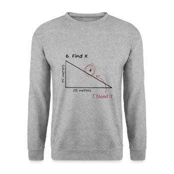 Where is X? - Unisex Pullover - Weißgrau meliert - Vorne - Alina (178cm) & Michal (187cm)