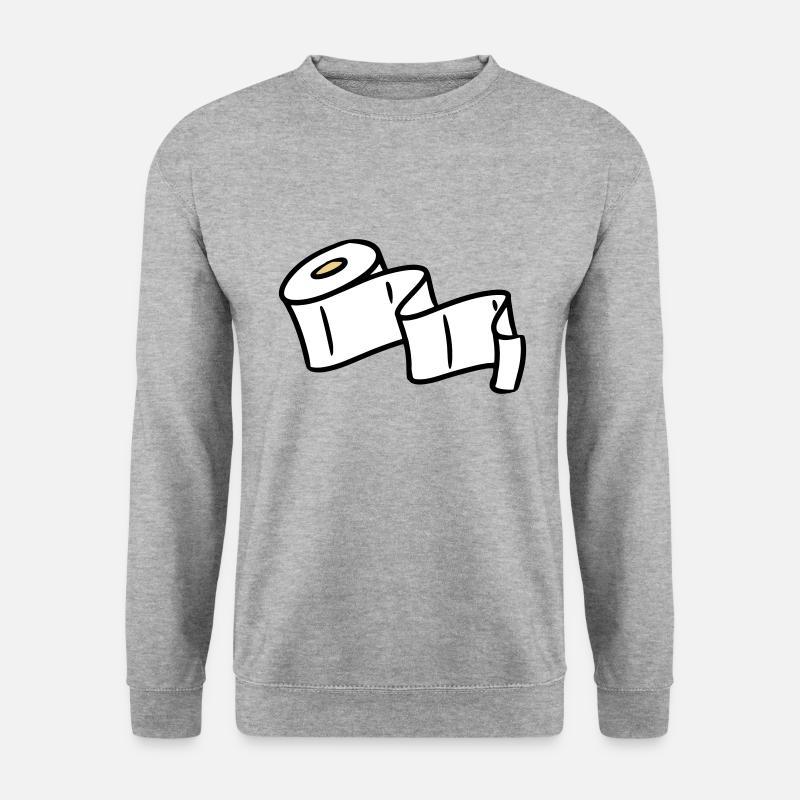Toilet paper Klopapier papier toilette - Unisex Pullover - Weißgrau meliert