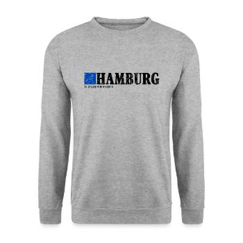 Hamburg meine Stadt im Norden, die ich liebe - Unisex Pullover - Weißgrau meliert - Vorne - Alina (178cm) & Michal (187cm)