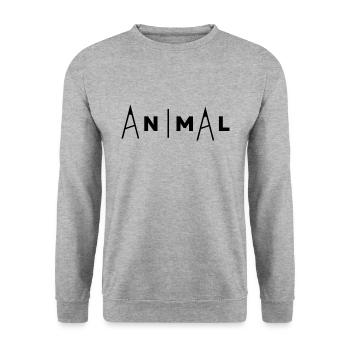 LE STYLE ANIMAL BLACK VERSION - Sweat-shirt Unisexe - gris chiné - Devant - Alina (178cm) & Michal (187cm)