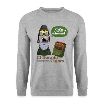 El Dorado Cigars - Unisex Pullover - Weißgrau meliert - Vorne - Alina (178cm) & Michal (187cm)