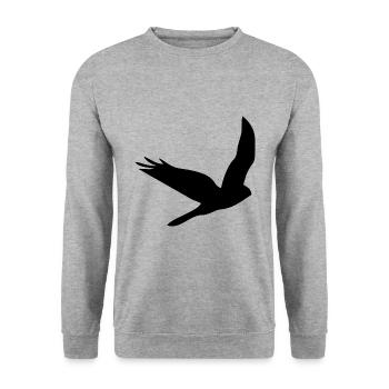 Vogel Adler Vögel Fliegen - Unisex Pullover - Weißgrau meliert - Vorne - Alina (178cm) & Michal (187cm)