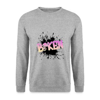 Bicycle - Unisex Pullover - Weißgrau meliert - Vorne - Alina (178cm) & Michal (187cm)