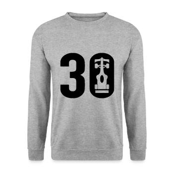 30 Formule Sport automobile - Sweat-shirt Unisexe - gris chiné - Devant - Alina (178cm) & Michal (187cm)