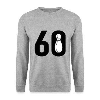 60 Bowling Bowler 60 - Unisex Sweatshirt - salt & pepper - Front - Alina (178cm) & Michal (187cm)