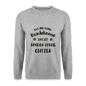 Collie, Border Collie, Geschenk, T Shirt, Hund - Unisex Pullover - Weißgrau meliert - Vorne - Alina (178cm) & Michal (187cm)
