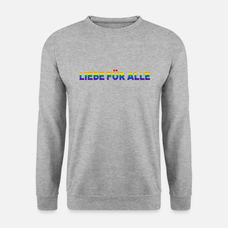 Liebe für Alle Transgender LGBTQ Pride Month - Unisex Pullover - Weißgrau meliert