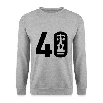 40 Formule Motorsport - Sweat-shirt Unisexe - gris chiné - Devant - Alina (178cm) & Michal (187cm)