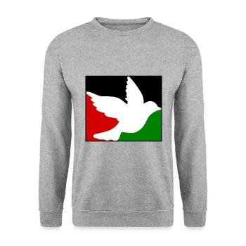 Free palestine - Sweat-shirt Unisexe - gris chiné - Devant - Alina (178cm) & Michal (187cm)