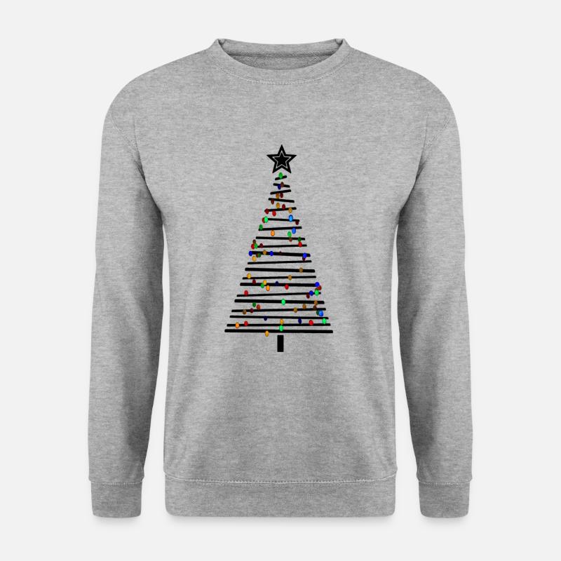 christmas tree - Unisex Pullover - Weißgrau meliert