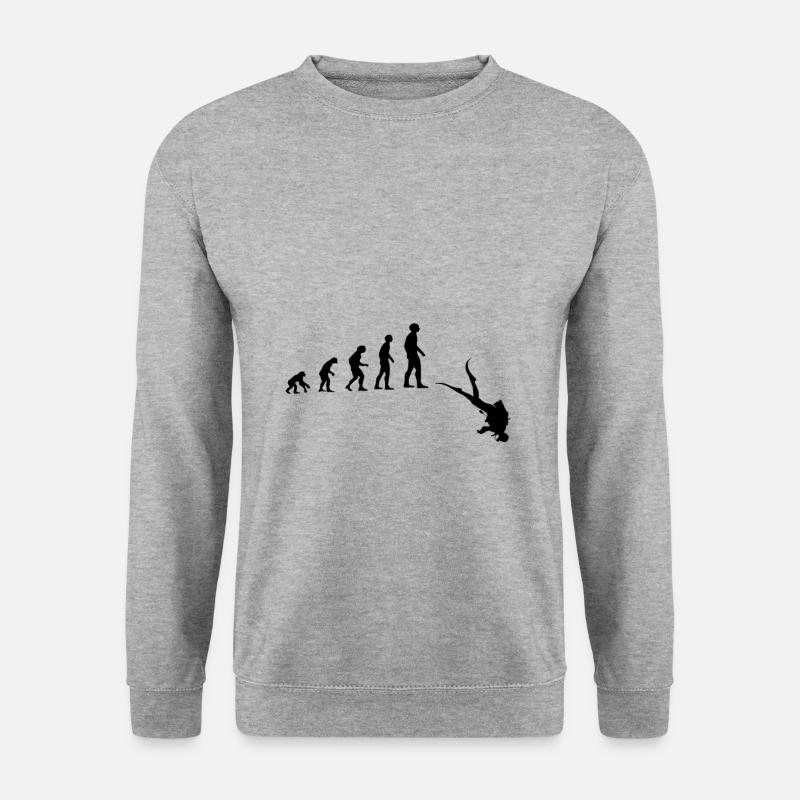 taucher - Unisex Pullover - Weißgrau meliert