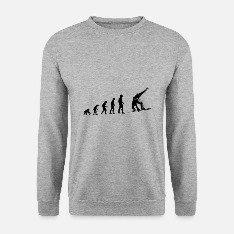 leidenschaftlicher snowboarder - Unisex Pullover - Weißgrau meliert