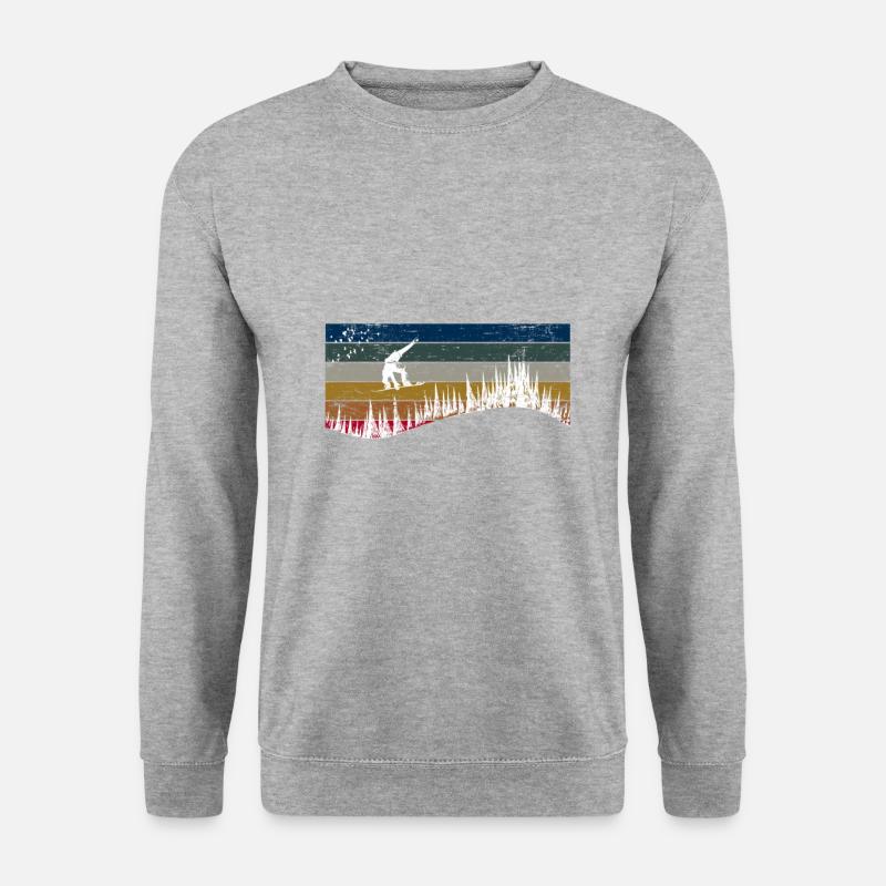 snowboarder geschenk snowboarding - Unisex Pullover - Weißgrau meliert