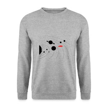 système solaire elon musc tesla - Sweat-shirt Unisexe - gris chiné - Devant - Alina (178cm) & Michal (187cm)