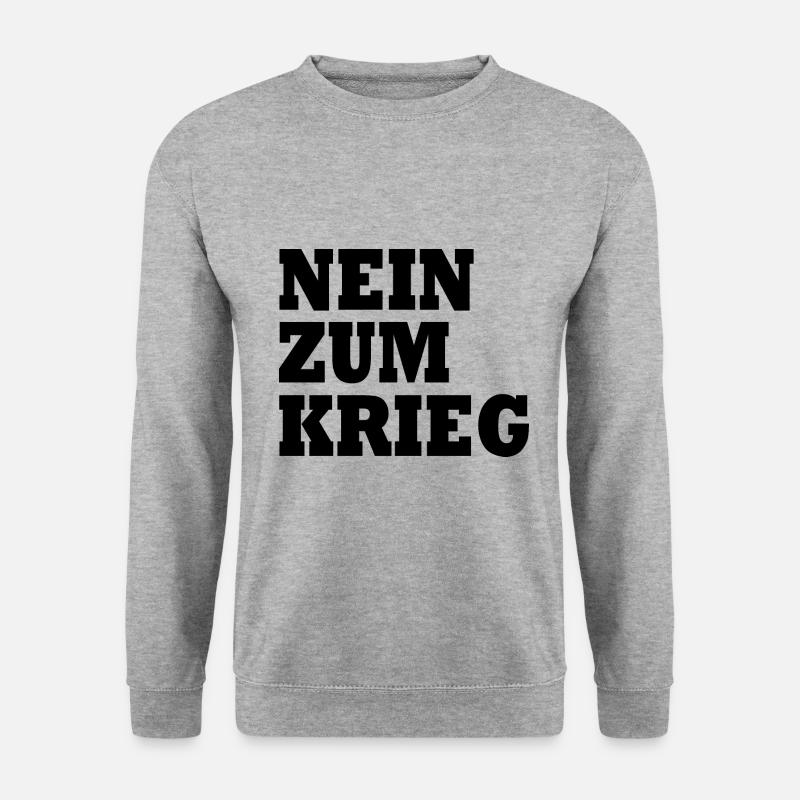 Nein zum krieg - Unisex Pullover - Weißgrau meliert