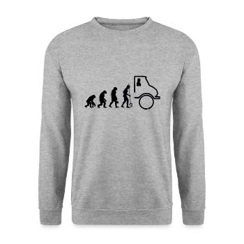 Unimog Evolution - Offroad - Farben editierbar - Unisex Pullover - Weißgrau meliert - Vorne - Alina (178cm) & Michal (187cm)