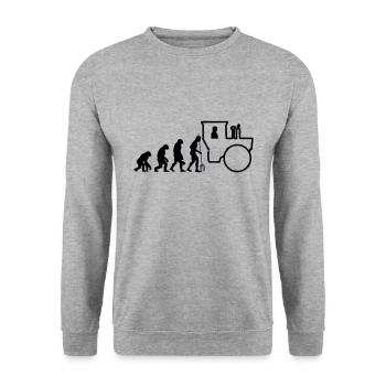 MB Trac Evolution - Offroad - Farben editierbar - Unisex Pullover - Weißgrau meliert - Vorne - Alina (178cm) & Michal (187cm)